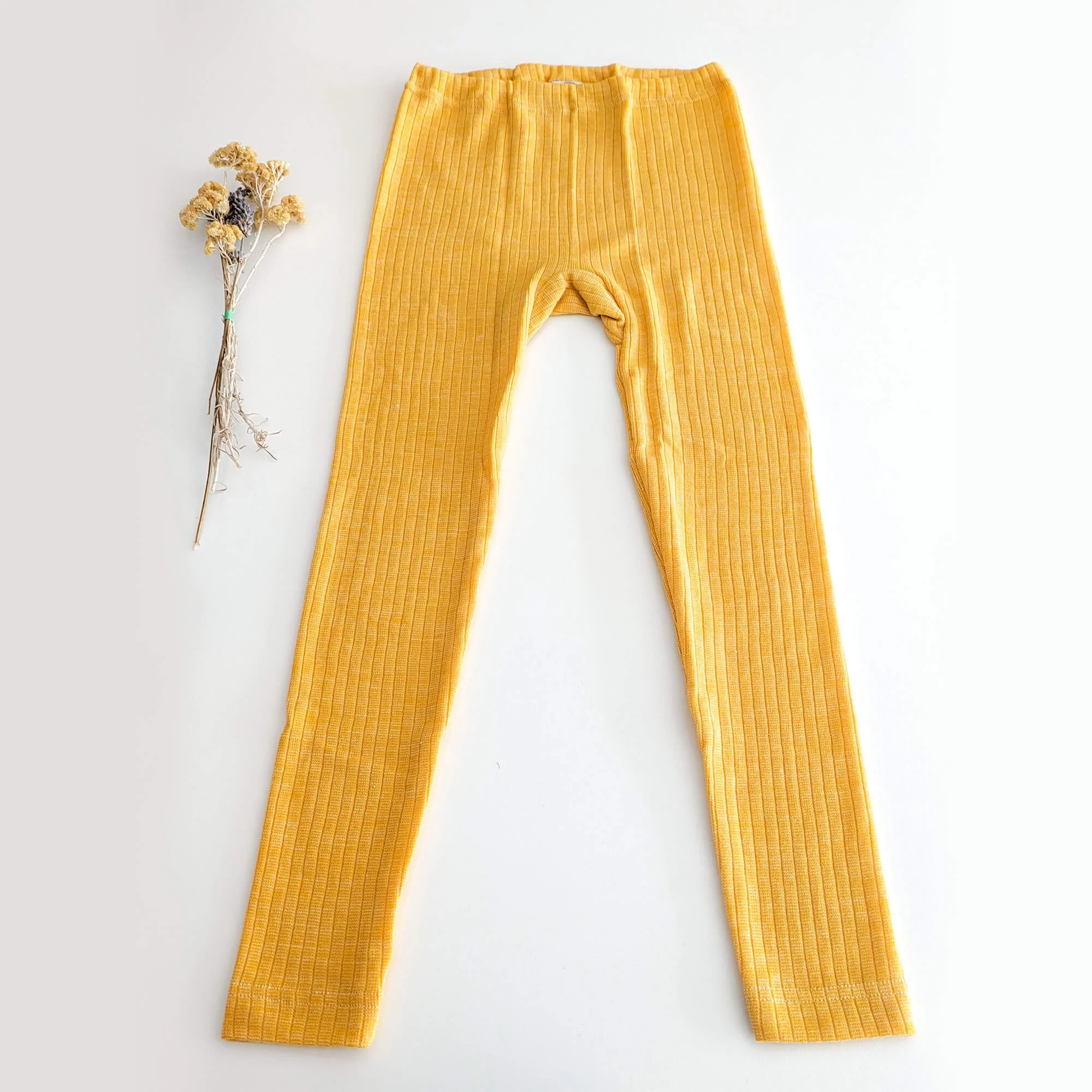 Cosilana pantalon legging laine soie coton jaune 022 91211