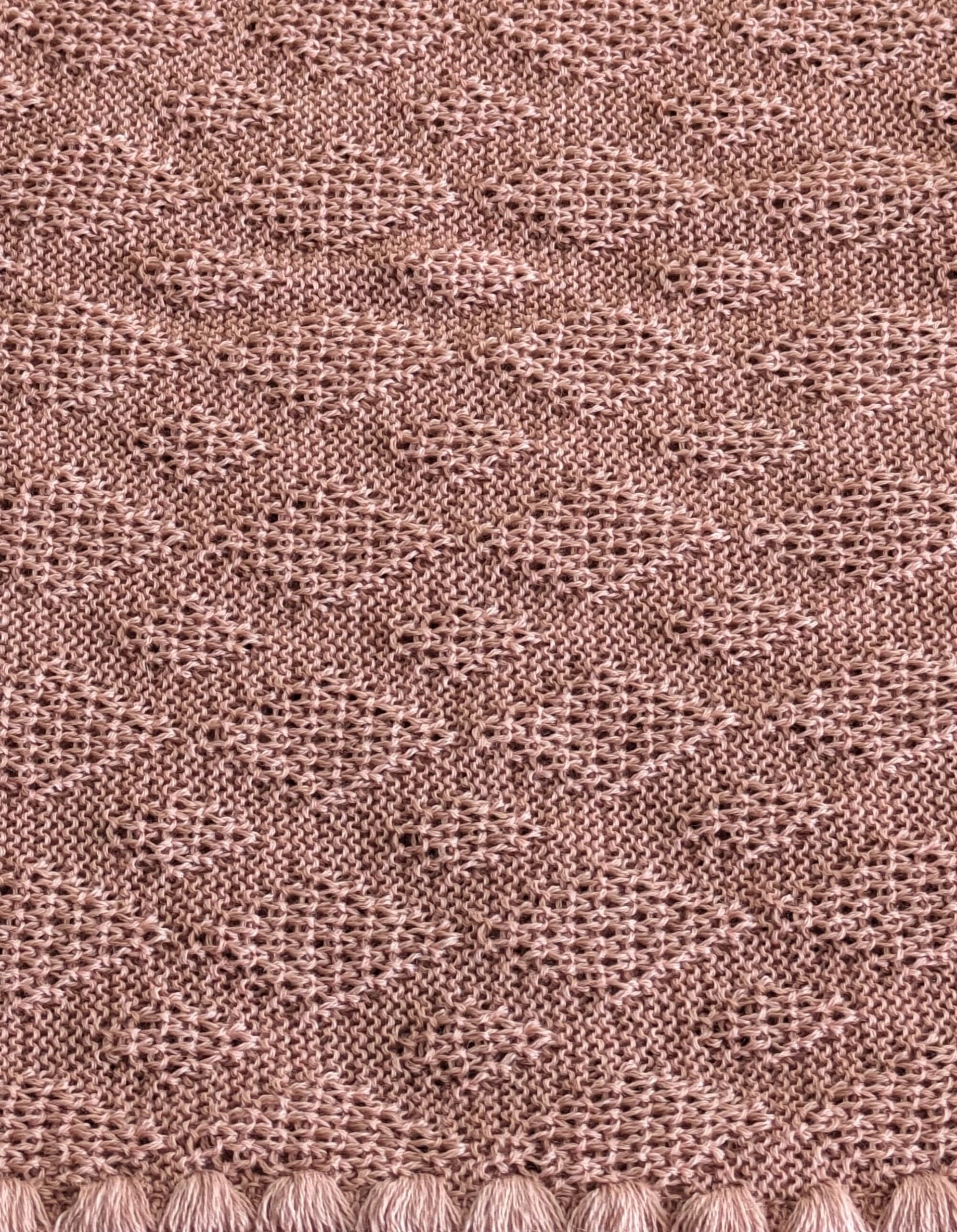 Disana couverture ajourée rosé