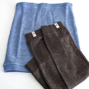 ManyMonths MaM multitube jupe jambières adulte laine mérinos bleu Blue mist marron Hippopotamus