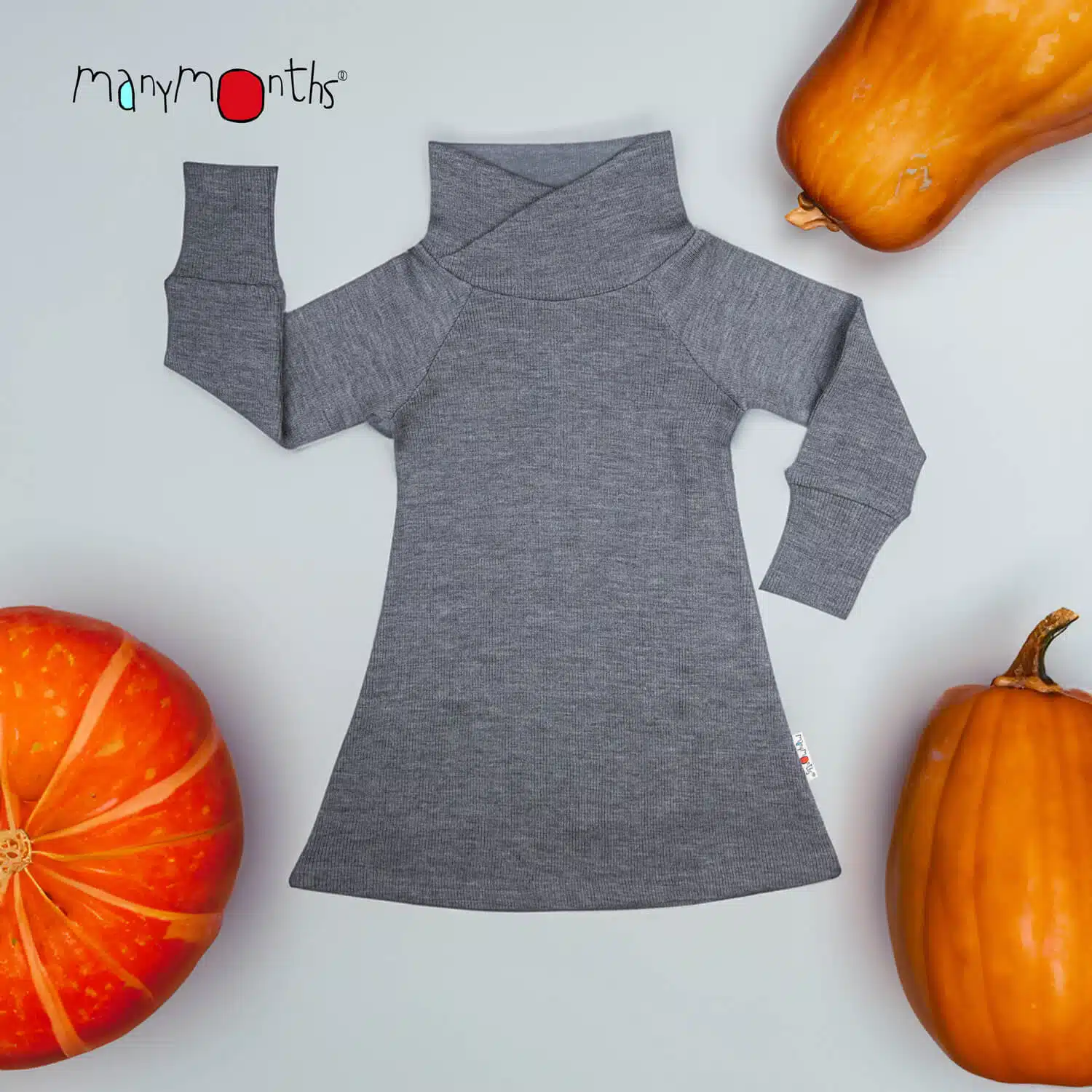 ManyMonths - Robe sweat à col en laine mérinos