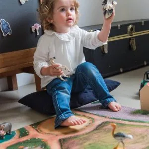 Carpeto - Tapis de jeu "Royaume des animaux", taille M