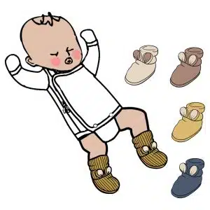PRECO MANYMONTHS 2627 - Chausson pour bébé avec oreilles d'ourson