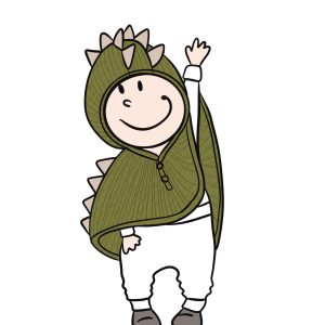 PRECO MANYMONTHS 2627 - Cape DINO en laine mérinos