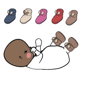 PRECO MANYMONTHS 2627 - Chausson pour bébé avec oreilles de lapin