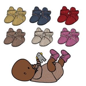 PRECO MANYMONTHS 2627 - Chausson wrap pour bébé en laine mérinos