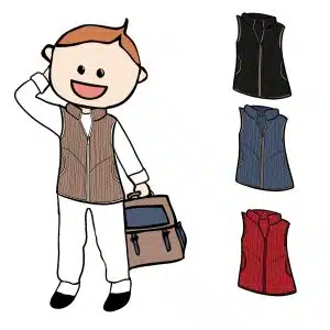 PRECO MANYMONTHS 2627 - Gilet zip sans manches en laine mérinos