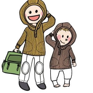 PRECO MANYMONTHS 2627 - Sweat à capuche “Henley” en laine mérinos avec poches zippées